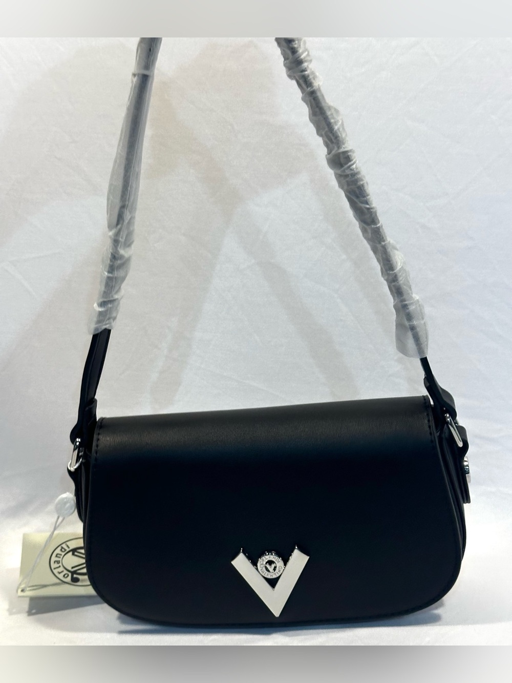 VALENTINO ORLANDI LUXURY ITALIAN DESIGNER BLACK SHOULDER BAG